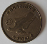 Konami Gradius Moai Coin Front