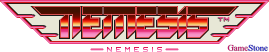 GameStone's 35th Anniversary Gradius Font Nemesis Logo