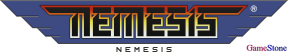 GameStone's 35th Anniversary GB2 Gradius Font Nemesis Logo