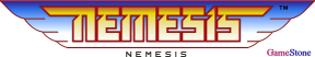 GameStone's 35th Anniversary MSX Gradius Font Nemesis Logo