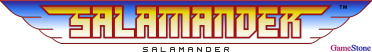 GameStone's 35th Anniversary MSX Gradius Font Salamander Logo