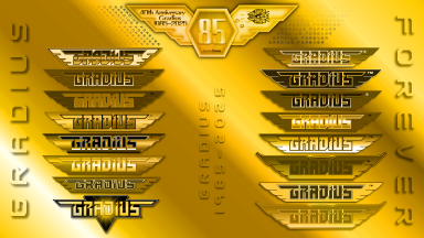 GameStone 40th Anniversary of Gradius All Gold
