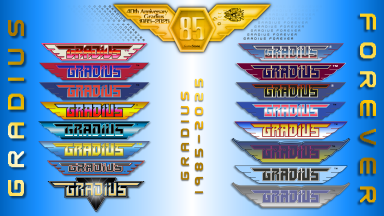 GameStone 40th Anniversary of Gradius Blue