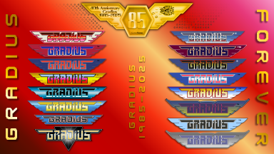 GameStone 40th Anniversary of Gradius Red