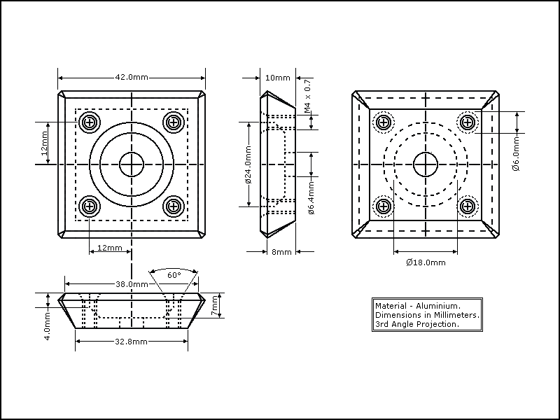 Tripod Quick Release Block Base Block Diagram.