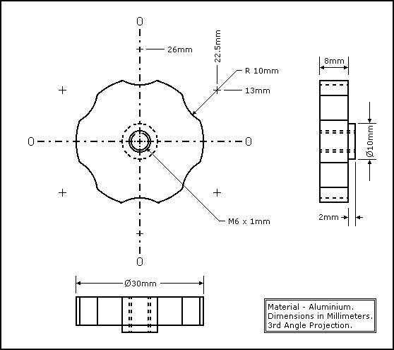 Tripod Extender Kit Thumbwheel Diagram