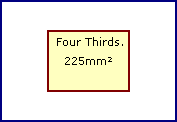 Four Thirds System, (Olympus).
17.3mm X 13.0mm. 