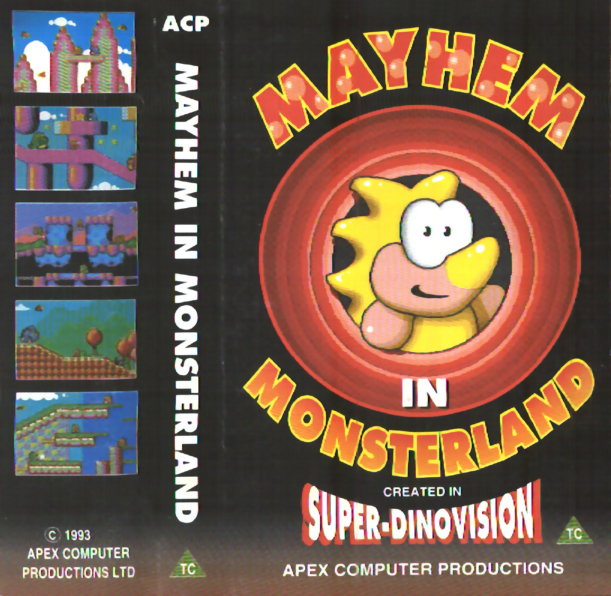 Mayhem in Mosterland C64 Tape Box Front